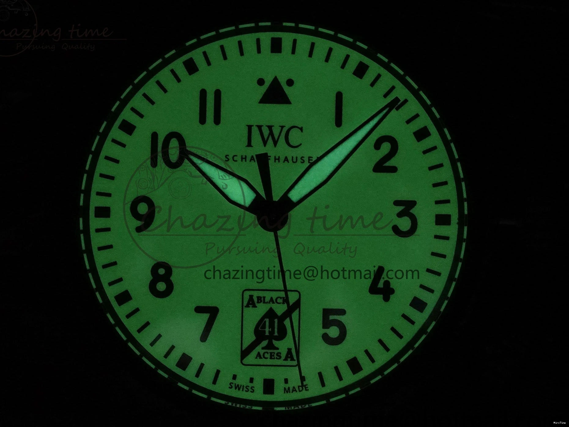 MIROTIME 0118 Pilot Black Ace BLSF 1:1 Best Edition White Lume Dial on Black Nylon Strap MIYOTA OnTrend 7021